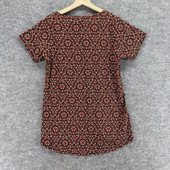 5/$45 LulaRoe T-Shirt Women S Small Black Geometric Round Neck Short Sleeve - Picture 2 of 8